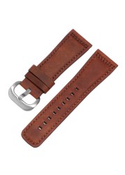 Frosted Genuine Leather Watchband 28mm Black Brown Strap Replacement Strap for S2 M2 P3 T2 Series Retro Watch Series