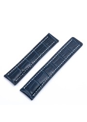 Soft calfskin watch strap 20mm 22mm 24m band for Breitling watchband avenger/navitimer premier bracelet folding buckle