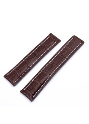 Soft calfskin watch strap 20mm 22mm 24m band for Breitling watchband avenger/navitimer premier bracelet folding buckle