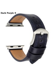 MAIKES Watch Accessories Leather Apple Watch Band 45mm 44mm 41mm 38mm for iWatch Bands Series 7 6 5 4 Watch Strap