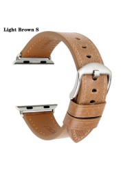 MAIKES Watch Accessories Leather Apple Watch Band 45mm 44mm 41mm 38mm for iWatch Bands Series 7 6 5 4 Watch Strap