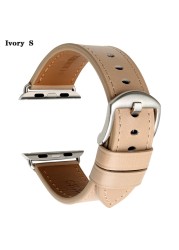 MAIKES Watch Accessories Leather Apple Watch Band 45mm 44mm 41mm 38mm for iWatch Bands Series 7 6 5 4 Watch Strap