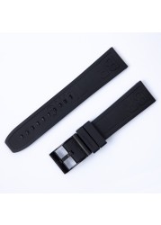 Silicone Watches Rubber Soft Band 20mm 22mm 24mm Watchband for Breitling Strap navitimer Avenger Superocean Logo Strap