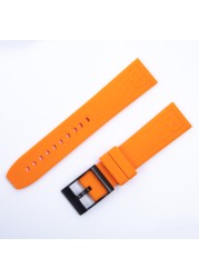 Silicone Watches Rubber Soft Band 20mm 22mm 24mm Watchband for Breitling Strap navitimer Avenger Superocean Logo Strap