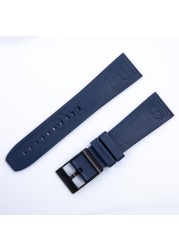 Silicone Watches Rubber Soft Band 20mm 22mm 24mm Watchband for Breitling Strap navitimer Avenger Superocean Logo Strap