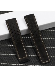 Quality 22mm Cow Leather Watchband for Tag Heuer Carrera Series Men's Band Watch Strap Wristband Accessories Folding Buckle