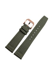 20mm 21mm 22mm Nylon Canvas Fabric Watch Band For IWC Pilot Neurological Time Zone Top Gun Strap Green Black Watch Straps Straps