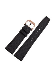 20mm 21mm 22mm Nylon Canvas Fabric Watch Band For IWC Pilot Neurological Time Zone Top Gun Strap Green Black Watch Straps Straps