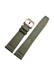 20mm 21mm 22mm Nylon Canvas Fabric Watch Band For IWC Pilot Neurological Time Zone Top Gun Strap Green Black Watch Straps Straps