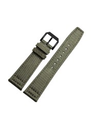 20mm 21mm 22mm Nylon Canvas Fabric Watch Band For IWC Pilot Neurological Time Zone Top Gun Strap Green Black Watch Straps Straps