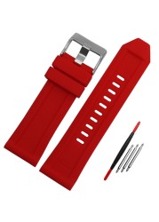 Silicone Rubber Bracelet Watch Band 26mm For Diesel DZ4496 DZ4427 DZ4487 DZ4323 DZ4318 DZ4305 Watchband Man Watches Strap