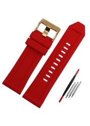 Silicone Rubber Bracelet Watch Band 26mm For Diesel DZ4496 DZ4427 DZ4487 DZ4323 DZ4318 DZ4305 Watchband Man Watches Strap