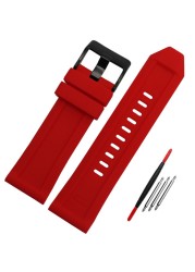 Silicone Rubber Bracelet Watch Band 26mm For Diesel DZ4496 DZ4427 DZ4487 DZ4323 DZ4318 DZ4305 Watchband Man Watches Strap