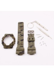 Watch accessories resin strap 16mm for camouflage Casio g-shock GLS GD GA110 GA100 GD120 sports watch for men and women