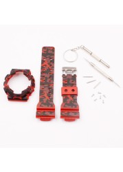 Watch accessories resin strap 16mm for camouflage Casio g-shock GLS GD GA110 GA100 GD120 sports watch for men and women