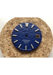 S-Watch blue dial with s logo and GS logo 28.5 size blue lumi fit nh35/36 movement use skx007/009 4r36 and nh36