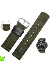 For Casio PRG-600YB PRG-650 PRW-6600 GA2000 Nylon Strap Waterproof Wrist Watch Band Nylon Bracelet Watch Band Longer Strap 24mm