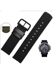 For Casio PRG-600YB PRG-650 PRW-6600 GA2000 Nylon Strap Waterproof Wrist Watch Band Nylon Bracelet Watch Band Longer Strap 24mm