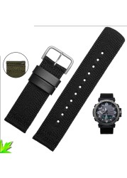 For Casio PRG-600YB PRG-650 PRW-6600 GA2000 Nylon Strap Waterproof Wrist Watch Band Nylon Bracelet Watch Band Longer Strap 24mm