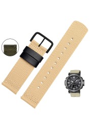 For Casio PRG-600YB PRG-650 PRW-6600 GA2000 Nylon Strap Waterproof Wrist Watch Band Nylon Bracelet Watch Band Longer Strap 24mm