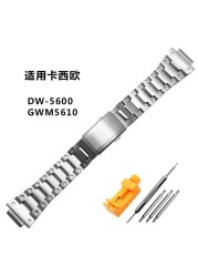 Metal Case + Bezel Strap for G-shock DW5600/5610 GW5600E Stainless Steel Watch Band for Casio DW/GW5000 DW5035 Watch Accessories
