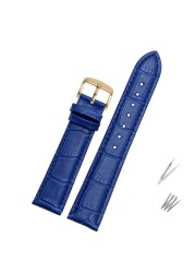 Genuine leather blue watcband for Citizen Rossini watchband 14mm 16mm 18mm 19mm 20mm 21mm 22mm 23mm watch band cowhide strap