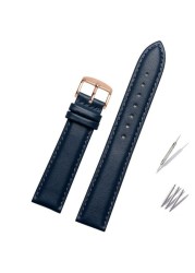 Genuine leather blue watcband for Citizen Rossini watchband 14mm 16mm 18mm 19mm 20mm 21mm 22mm 23mm watch band cowhide strap