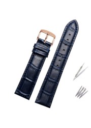 Genuine leather blue watcband for Citizen Rossini watchband 14mm 16mm 18mm 19mm 20mm 21mm 22mm 23mm watch band cowhide strap