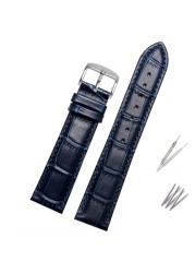 Genuine leather blue watcband for Citizen Rossini watchband 14mm 16mm 18mm 19mm 20mm 21mm 22mm 23mm watch band cowhide strap
