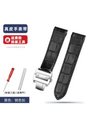 Leather watch strap suitable for Cartier Santos Santos 100 men and women leather strap 20mm 23mm