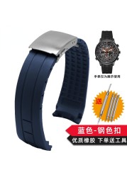 لا الغبار Watchband ل المواطن الهواء النسر قوس الفم حزام ساعة مطاطي Mido الدفة M005 مقاوم للماء ساعة سوداء الفرقة 23 مللي متر