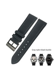 22mm Top Quality Nylon Watch Band Watchband Black Gray For Breitling Strap For Bentley World Avenger/Bentley Strap