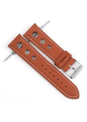 Genuine leather watch straps for men, high quality genuine leather watch accessories, 18mm, 20mm, 22mm, 24mm, black and brown