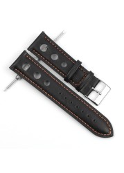 Genuine leather watch straps for men, high quality genuine leather watch accessories, 18mm, 20mm, 22mm, 24mm, black and brown