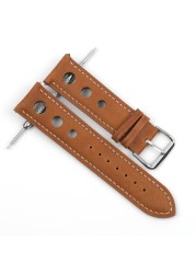 Genuine leather watch straps for men, high quality genuine leather watch accessories, 18mm, 20mm, 22mm, 24mm, black and brown