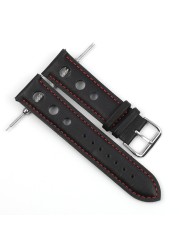 Genuine leather watch straps for men, high quality genuine leather watch accessories, 18mm, 20mm, 22mm, 24mm, black and brown