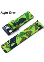 24mm Quick Release Watch Bands for Suunto 7 Spartan Sports Camouflage Silicone Watch Strap, Suunto 9, Traverse, D5 Diving Watches