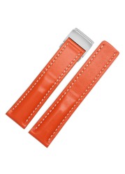 Soft Leather Watch Straps, 20mm, 22mm, 24mm Breitling Watch Strap, Leather, Black, Brown, Blue