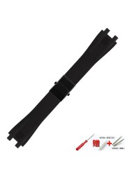 Men's silicone watch strap, silicone watch accessories, folding clasp, double pressure, 26mm, Athena, Ulysse, Nardin