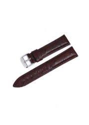 BEAFIRY Watch Strap 18mm 19mm 20mm 21mm 22mm Ostrich Pattern Genuine Leather Brown Watchband For Fossil Huawei Brown Black