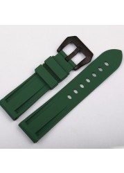 Men's 22mm 24mm 26mm rubber watch band waterproof watch silicone watch strap black, blue, green, orange, white watchband