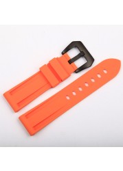 Men's 22mm 24mm 26mm rubber watch band waterproof watch silicone watch strap black, blue, green, orange, white watchband