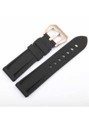 Men's 22mm 24mm 26mm rubber watch band waterproof watch silicone watch strap black, blue, green, orange, white watchband