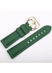 Men's 22mm 24mm 26mm rubber watch band waterproof watch silicone watch strap black, blue, green, orange, white watchband