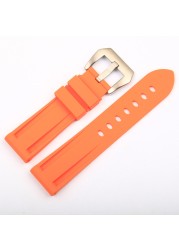 Men's 22mm 24mm 26mm rubber watch band waterproof watch silicone watch strap black, blue, green, orange, white watchband