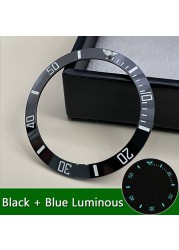 Sub green ceramic bezel insert super C3 green/blue luminous watch case outer ring 38mm*30.6mm suit for 40mm GMT NH35 series watch