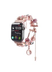 DIY Diamond Strap for Apple Watch 7 45mm 41mm Metal Charm Bracelet Band for iWatch Series 6 5 4 3 SE 44mm 42mm 40mm 42mm Korea