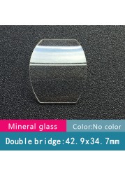 Double Bridge Square Crystal Watch for Franck Muller FM 6000H 5002 5850 Blue Mineral Glass AR Watch Partst