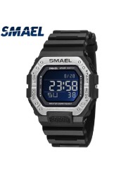 Sports Watches Man SMAEL Brand LED Watch Waterproof Military Digital Square Wristwatches Relogio Masculino Men Digital Watch