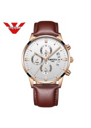 2309 NIBOSI Luxury Brand Mens Watches Business Dress Quartz Wristwatch Waterproof Chronograph Watch for Men Relogio Feminino